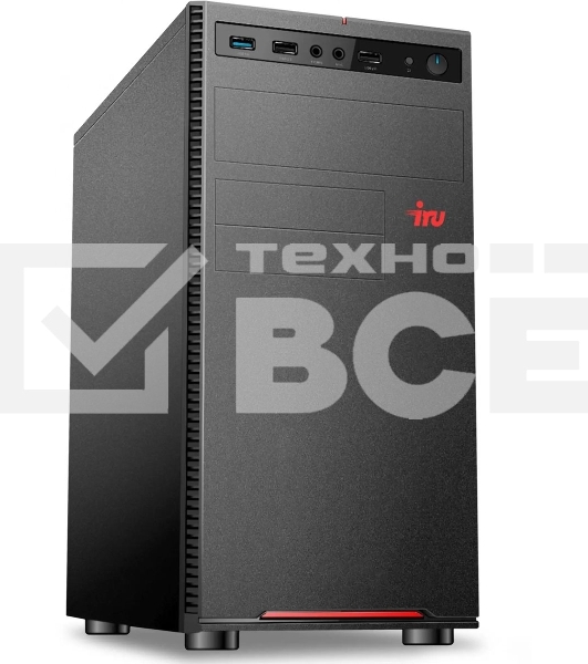 Компьютер ПК IRU Опал 615 MT i5 12400 (2.5) 8Gb SSD256Gb UHDG 730 Free DOS GbitEth 400W черный (2044138)