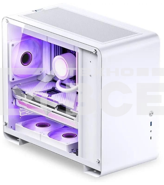 Корпус без блока питания JONSBO U4 Mini, Mini-Tower, TG, no fan, 1xUSB-A 3.0 + 1xUSB-C 3.2, mATX, mITX White