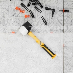 Киянка резиновая Denzel 450 г, черно-белая, фибергласовая рукоятка c TPR покрытием, фото4