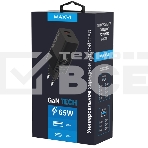 Сетевое зарядное устройство Maxvi A482GN 65W, 1xUSB-A, 1xUSB-C, черный, фото5