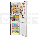 Холодильник Maunfeld MFF200NFSTSE серый двухкамерный 271/106л л морозилка снизу, No Frost, фото2