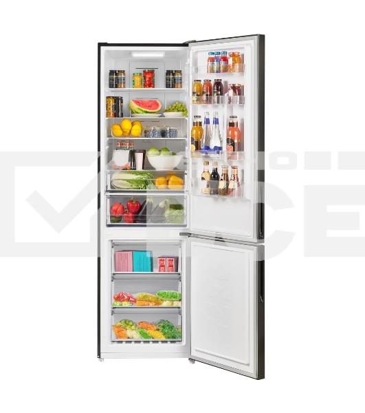 Холодильник Maunfeld MFF200NFSTSE серый двухкамерный 271/106л л морозилка снизу, No Frost