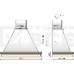 Вытяжка каминная Elikor Вилла Валенсия 90П-650-П3Д топленое молоко/дуб, 90 см, 650 куб. м/ч, 60 дБ, фото2