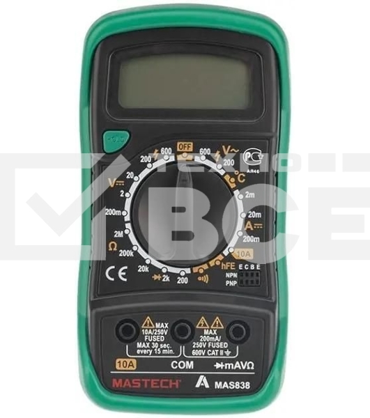 Мультиметр портативный Mastech MAS838, ручной 13-2008