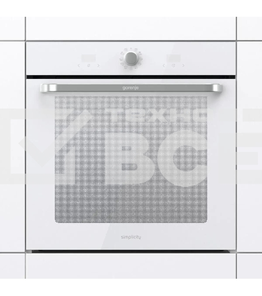 Электрическая духовка Gorenje BOS67371SYW 60 см, 77 л, Коллекция: Simplicity, Очистка паром AquaClean, 12 режимов, белый