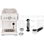 Кофеварка рожковая Hyundai HEM-5300 бежевый/серебристый, исп. кофе - молотый, 1.5 л, 850 Вт, 20 бар, фото2