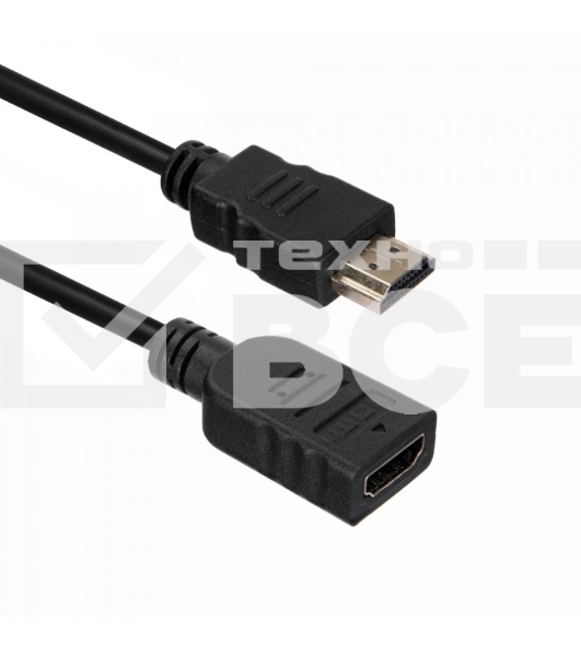 Кабель ACD-DHHF1-50B HDMI 1.4, Golden Plated,19m/19f, HDMI extension, черный, 5м (74229)