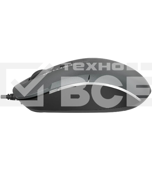 Мышь проводная A4Tech Fstyler FM26 серый/черный, 1600 dpi, USB, кнопки - 4