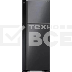 Холодильник Hitachi HRTN7489DF GBKCS черный стекло двухкамерный инвертер 333/117л морозилка сверху, фото 1