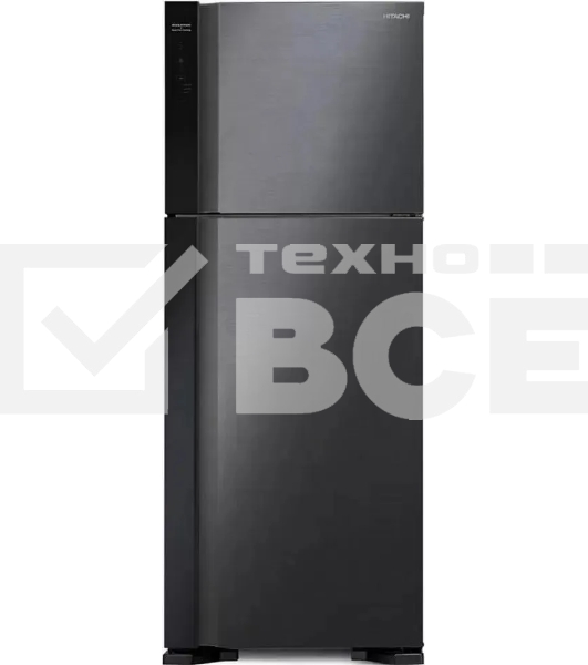 Холодильник Hitachi HRTN7489DF GBKCS черный стекло двухкамерный инвертер 333/117л морозилка сверху