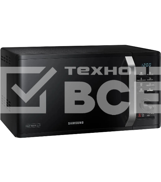 Микроволновая печь Samsung MG23K3575AK черный, 23 л, 800 Вт, переключатели - поворотный механизм/кнопки