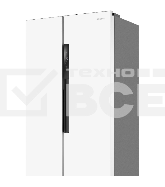 Холодильник Weissgauff WSBS 450 WNF Built-in белый двухкамерный 270/180л морозилка слева, No Frost, Side by Side