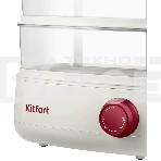 Пароварка Kitfort КТ-6830 3ярус. 800Вт белый/красный, фото5