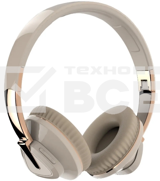 Наушники беспроводные накладные MORE CHOICE (4610196405235) HW33 бежевый