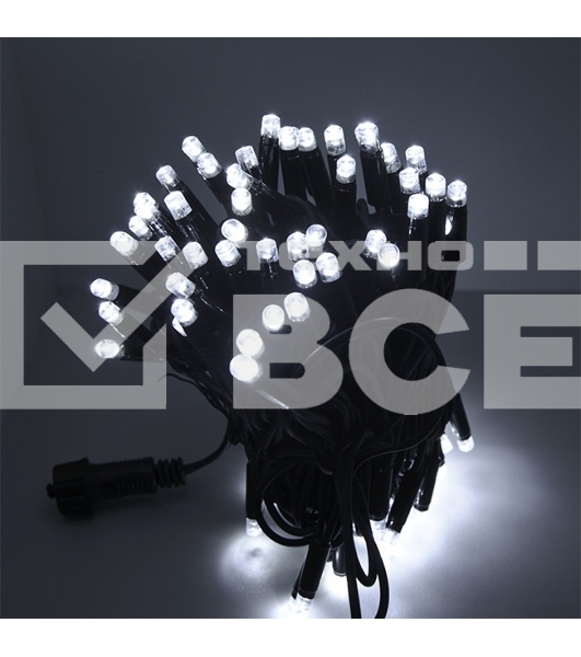 Гирлянда светод. уличная рисовая Funray SE-RICE-10100W,10M,100LED,хол.бел,IP60,черн.шн.1,5м,СОЕД