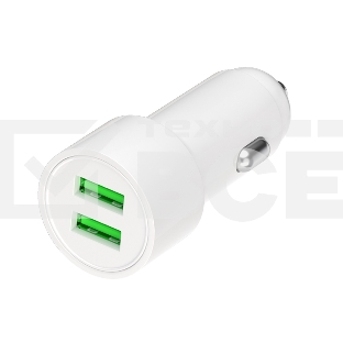 Автомобильное зарядное устройство Maxvi CCM-PS242 Plus T 2хUSB 2.4А + кабель Type-C 1м, белый