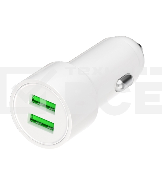 Автомобильное зарядное устройство Maxvi CCM-PS242 Plus T 2хUSB 2.4А + кабель Type-C 1м, белый