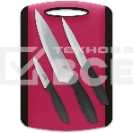 Набор ножей кухонных Rondell Sorge RD-1976 компл.: 4 предм. разд. дос. красный/черный блистер, фото 1