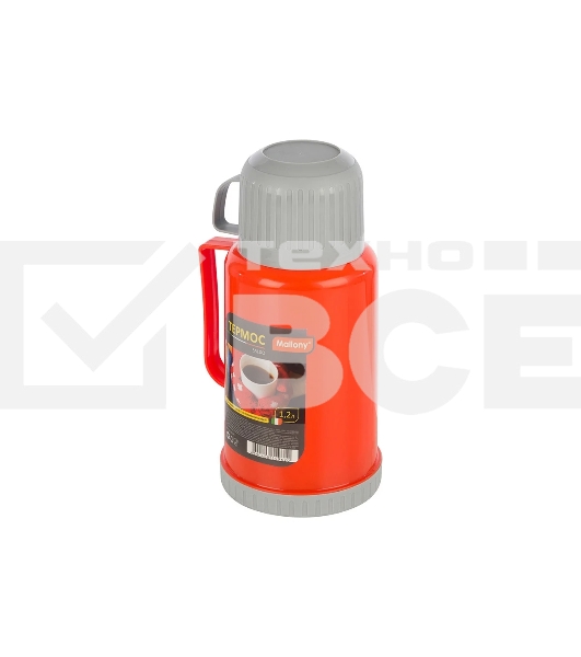 Термос в пластиковом корпусе со стеклянной колбой MALLONY SALDO, 1,2 л (008235)