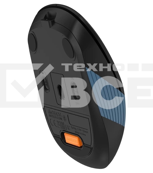 Мышь беспроводная A4Tech Fstyler FB10C черный/синий, 2000 dpi, радиоканал, Bluetooth, USB, кнопки - 4