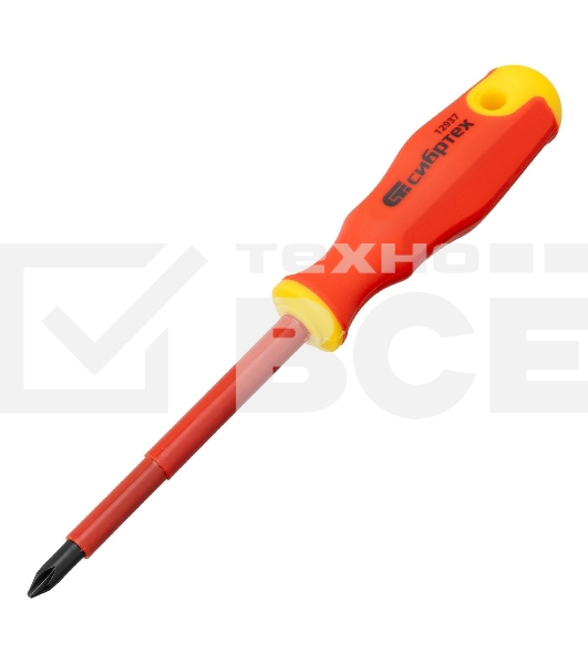 Набор отверток Сибртех диэлектрических до 1000в тестер crv двухкомпонентные рукоятки (5шт.)