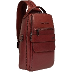 Рюкзак слинг мужской Piquadro Solm CA7028S141/CU табачный кожа, фото8