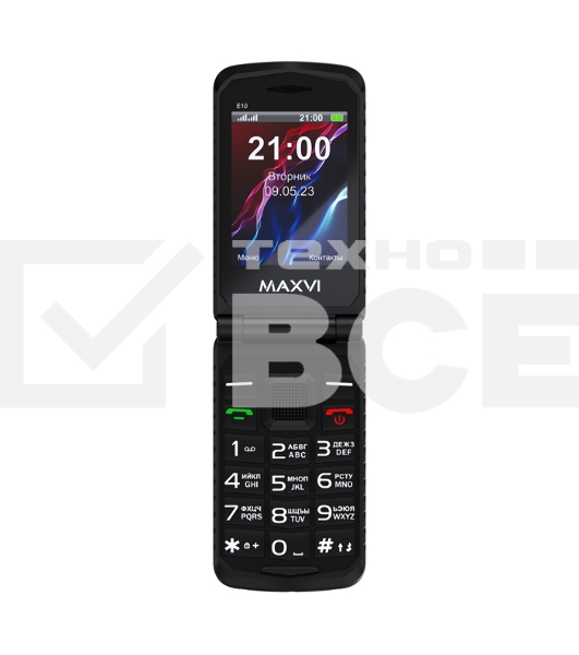 Мобильный телефон Maxvi E10 черный