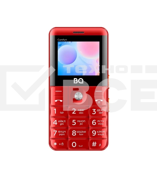 Мобильный телефон BQ 2006 Comfort красный/черный