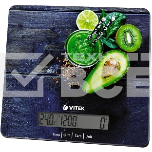 Весы кухонные электронные Vitek VT-2425 макс.вес:5кг черный