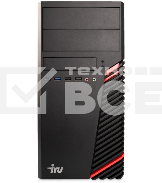 Компьютер ПК IRU Home 310H6SE MT i3 12100 (3.3) 8Gb SSD512Gb UHDG 730 Free DOS GbitEth 400W черный (1994640)