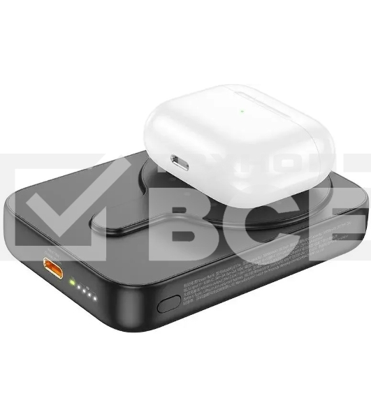 Портативный аккумулятор Hoco J117A Esteem 10000mAh QC/PD 20W 2A USB-C беспров.зар. черный