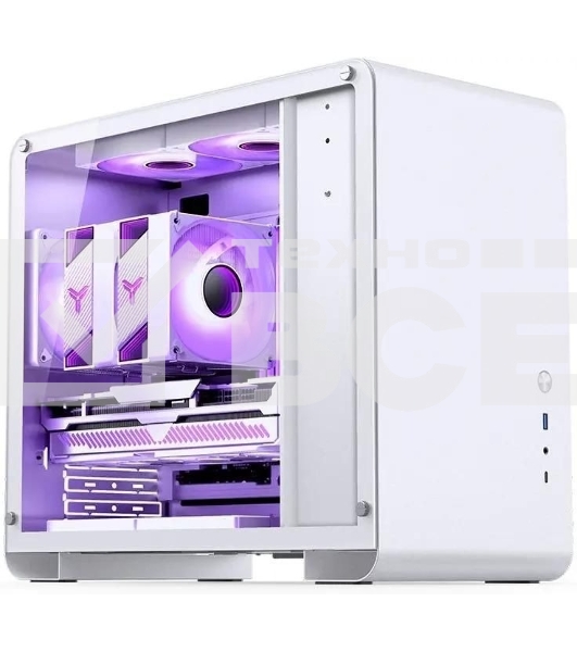 Корпус без блока питания JONSBO U4 Mini, Mini-Tower, TG, no fan, 1xUSB-A 3.0 + 1xUSB-C 3.2, mATX, mITX White