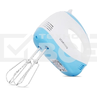 Миксер ручной Starwind SHM-261 250Вт белый/голубой