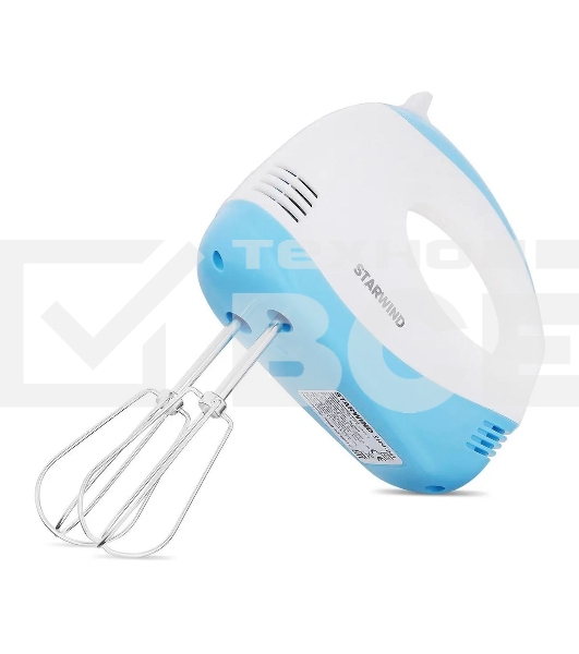 Миксер ручной Starwind SHM-261 250Вт белый/голубой