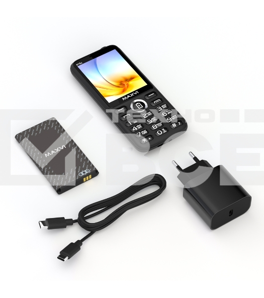Мобильный телефон Maxvi K15c черный
