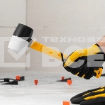 Киянка резиновая Denzel 450 г, черно-белая, фибергласовая рукоятка c TPR покрытием, фото5