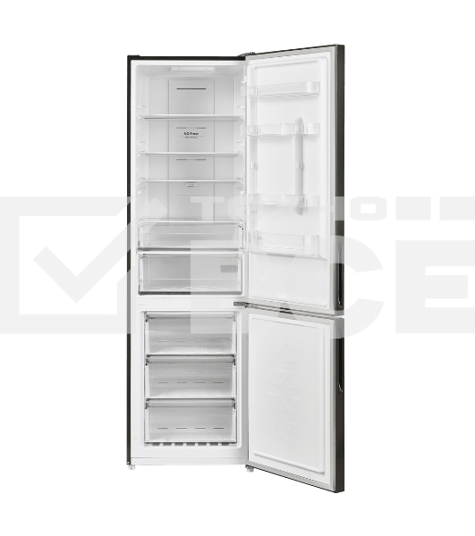 Холодильник Maunfeld MFF200NFSTSE серый двухкамерный 271/106л л морозилка снизу, No Frost