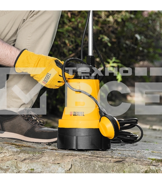 Дренажный насос для чистой воды Denzel DPB400, 400 Вт, подъем 11 м, 5500 л/ч