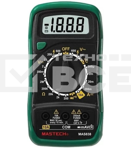 Мультиметр портативный Mastech MAS838, ручной 13-2008