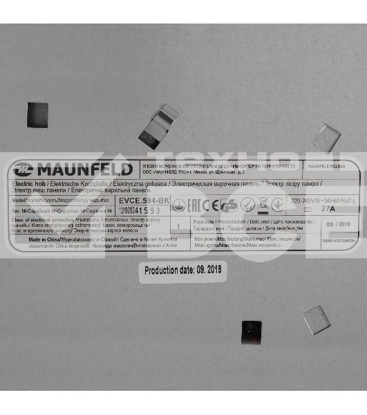 Варочная панель Maunfeld EVCE.594-BK ЧЕРНОЕ стекло