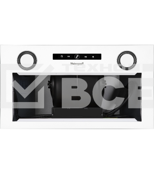 Вытяжка встраиваемая Weissgauff BOX 1200 WH белый управление: сенсорное (1 мотор)