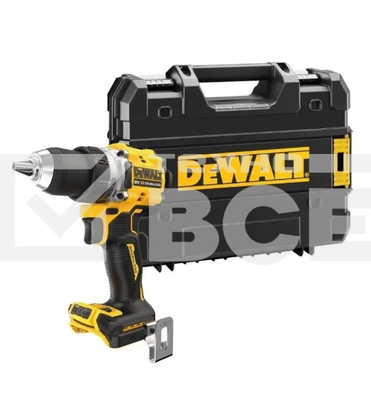 Дрель-шуруповерт DeWalt DCD800NT-XJ, Аккумуляторная, 18В, Без АКБ и ЗУ, Кейс