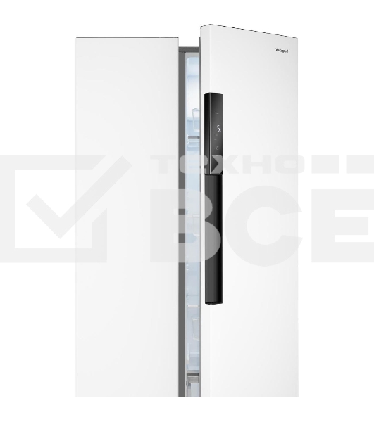 Холодильник Weissgauff WSBS 450 WNF Built-in белый двухкамерный 270/180л морозилка слева, No Frost, Side by Side