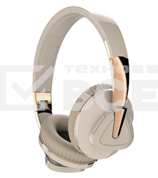 Наушники беспроводные накладные MORE CHOICE (4610196405235) HW33 бежевый