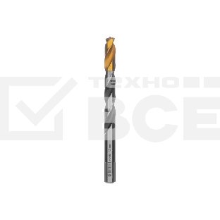 Сверло спиральное по металлу Denzel 12 x 151мм, Р6М5, Golden Tip, многогранная заточка