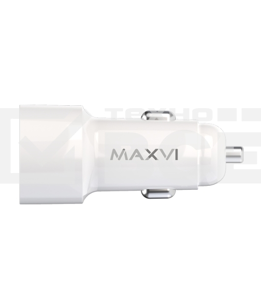 Автомобильное зарядное устройство Maxvi CCM-PS242 Plus T 2хUSB 2.4А + кабель Type-C 1м, белый