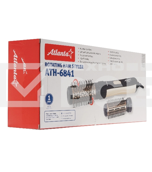Фен-щётка Atlanta ATH-6841 золотистый, 1000 Вт, 50 мм