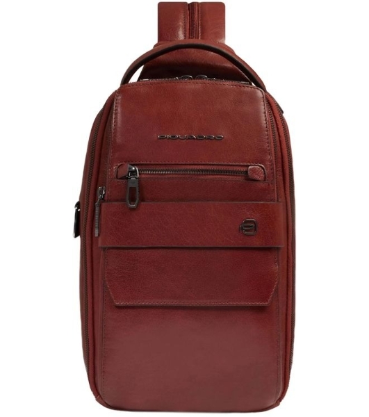 Рюкзак слинг мужской Piquadro Solm CA7028S141/CU табачный кожа