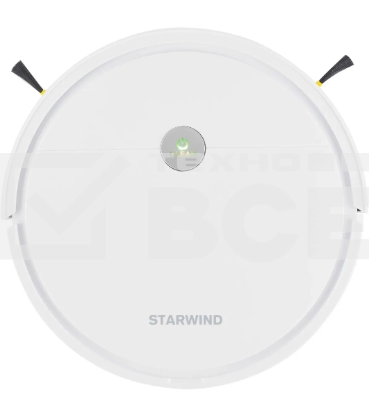 Робот-пылесос Starwind SRV4575 белый, 15 Вт, 2000 мАч Li-Ion, уборка влажная/сухая, пылесборник контейнер 0.3 л