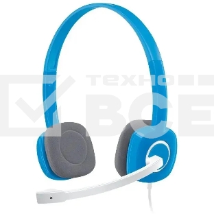 Наушники с микрофоном Logitech H150 синий/белый 1.8м накладные оголовье (981-000454)